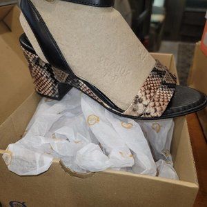 BORN FRILLI BLACK SNAKE PRINT SHOES